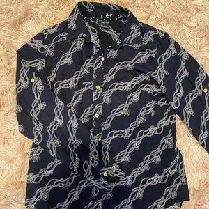 Nautica Medium button down with rope design